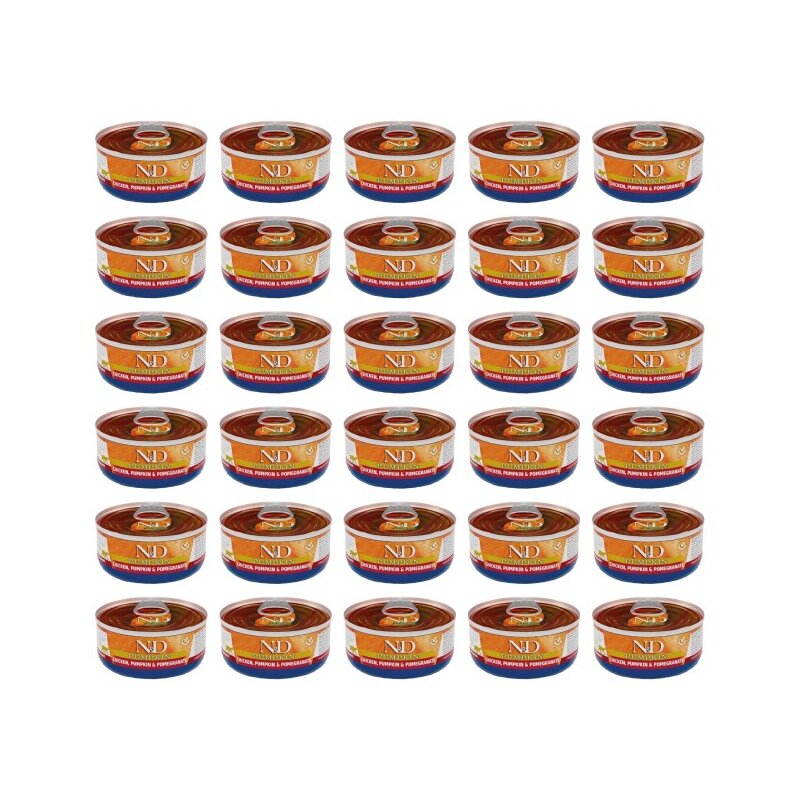 Karma dla kota FARMINA N&D Kurczak z dynią i owocem granatu 30 x 80 g