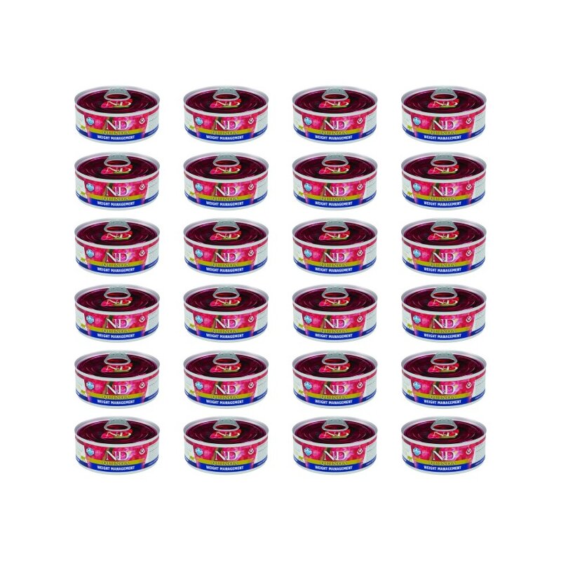 Karma dla kota FARMINA N&D Quinoa Weight Management z jagnięciną 24 x 80 g