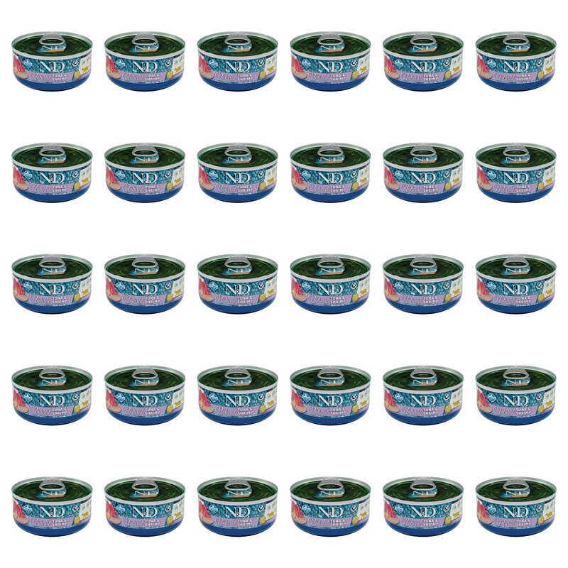 Karma dla kota FARMINA N&D Natural Tuńczyk i krewetki 30 x 70 g