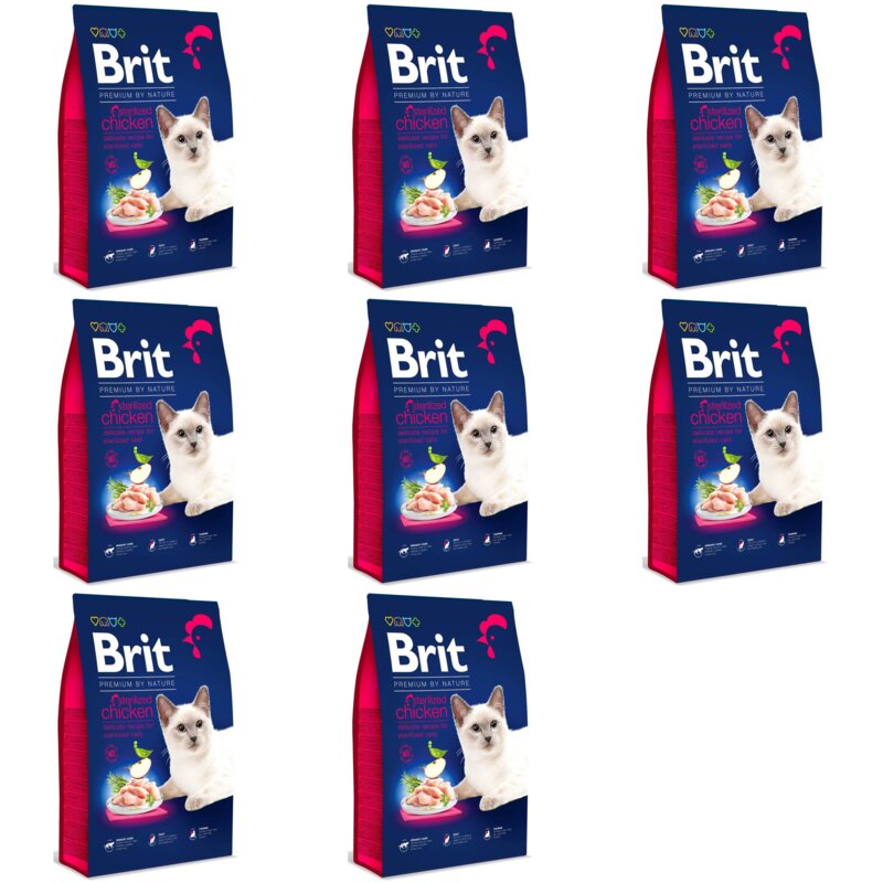 Karma dla kota BRIT Premium By Nature Sterilized Kurczak 8 x 1.5 kg
