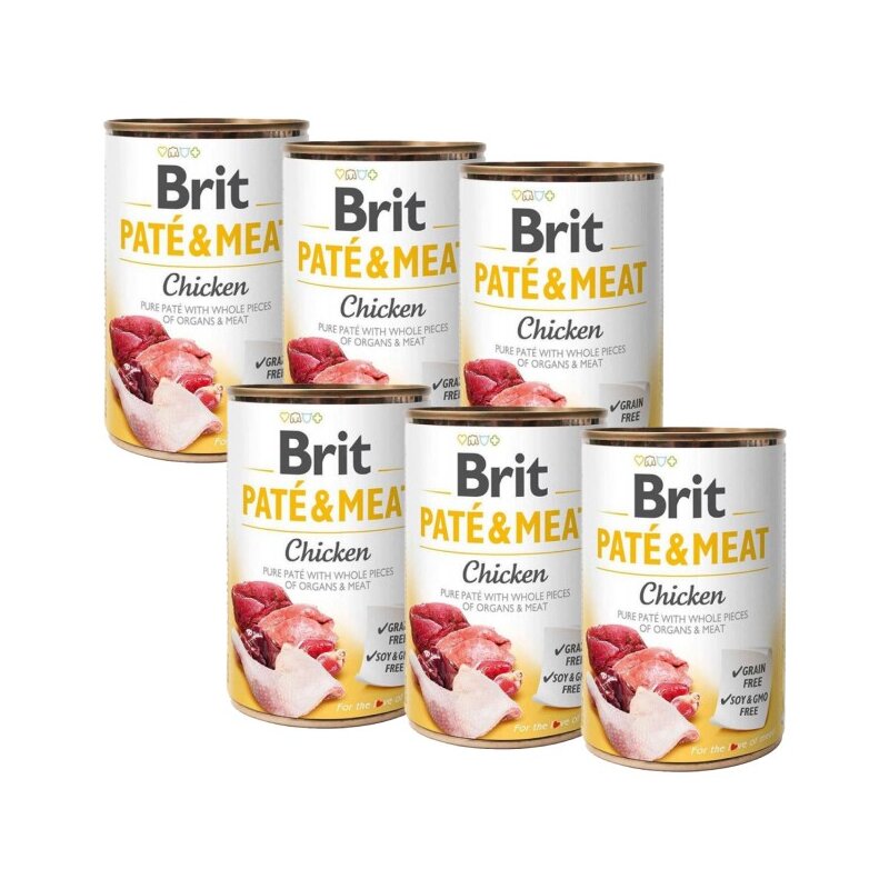 Karma dla psa BRIT Pate & Meat Kurczak 6 x 800 g