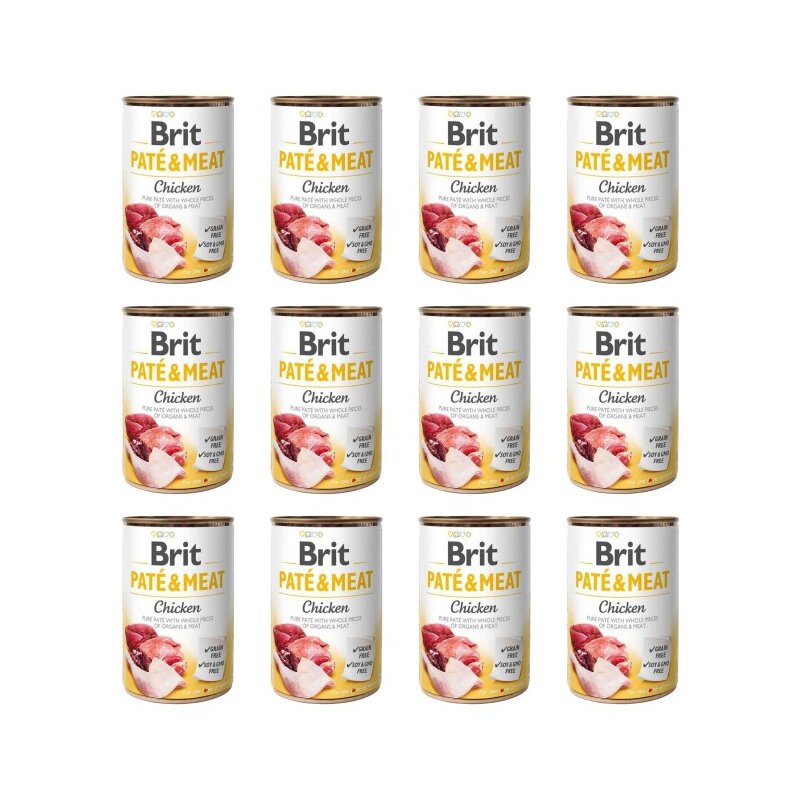 Karma dla psa BRIT Pate & Meat Kurczak 12 x 800 g