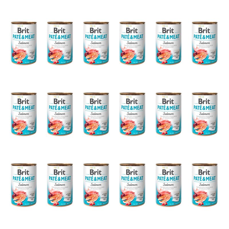 Karma dla psa BRIT Pate & Meat Łosoś 18 x 800 g
