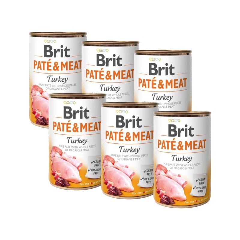 Karma dla psa BRIT Paté & Meat Indyk 6 x 800 g