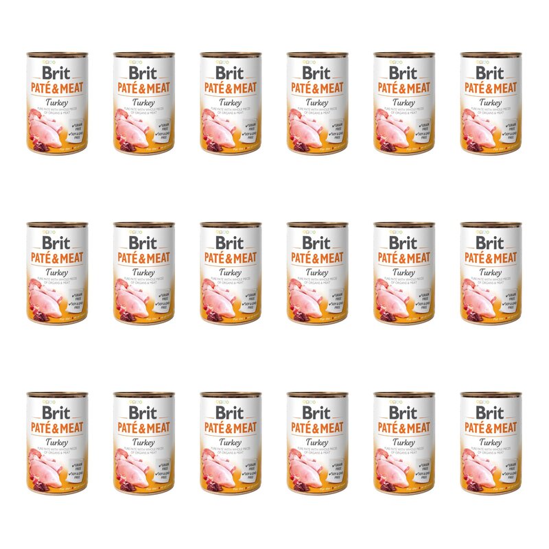 Karma dla psa BRIT Paté & Meat Indyk 18 x 800 g