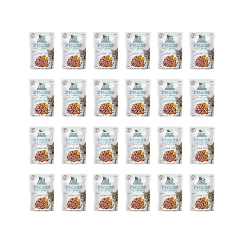 Karma dla kota BRIT Care Cat Fillets in Gravy Sterlized Rabbit 24 x 85 g