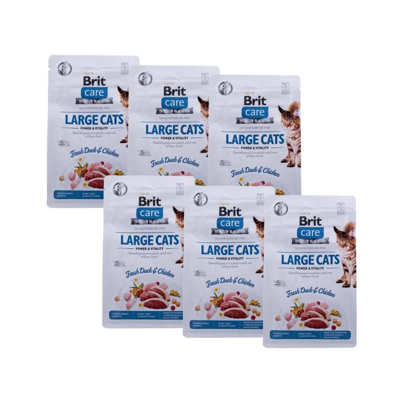 Karma dla kota BRIT Care Large Cats Power and Vitality Świeża Kaczka i Kurczak 6 x 400 g