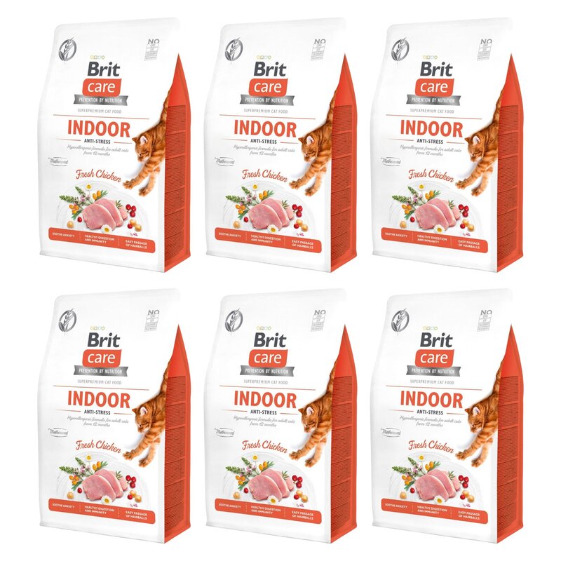 Karma dla kota BRIT CARE Cat Grain Free Indoor Kurczak 6 x 2 kg