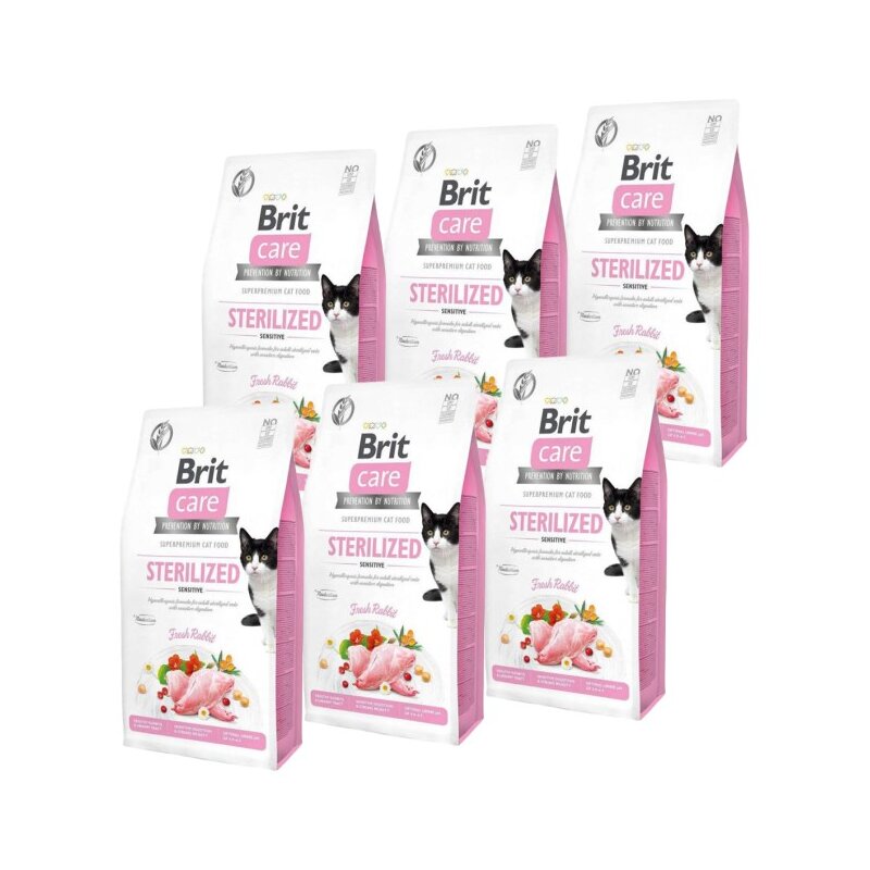 Karma dla kota BRIT CARE Grain Free Sterilized Sensitive Królik 6 x 2 kg