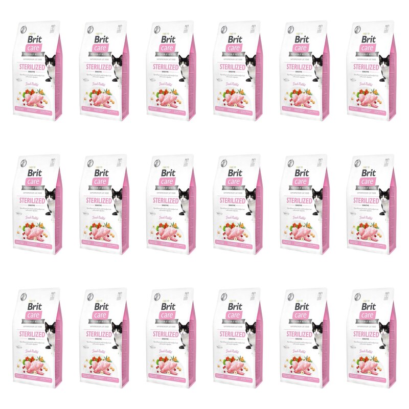 Karma dla kota BRIT CARE Grain Free Sterilized Sensitive Królik 18 x 2 kg