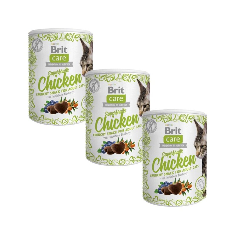 Przysmak dla kota BRIT CARE Cat Snack Superfruits Chicken 3 x 100 g