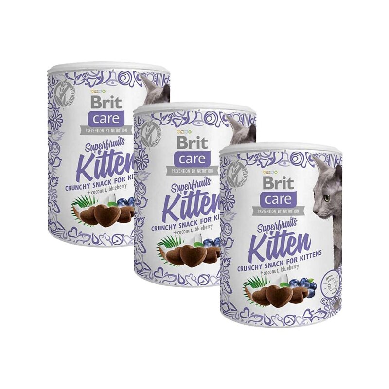 Przysmak dla kota BRIT CARE Cat Snack Superfruits Kitten 3 x 100 g