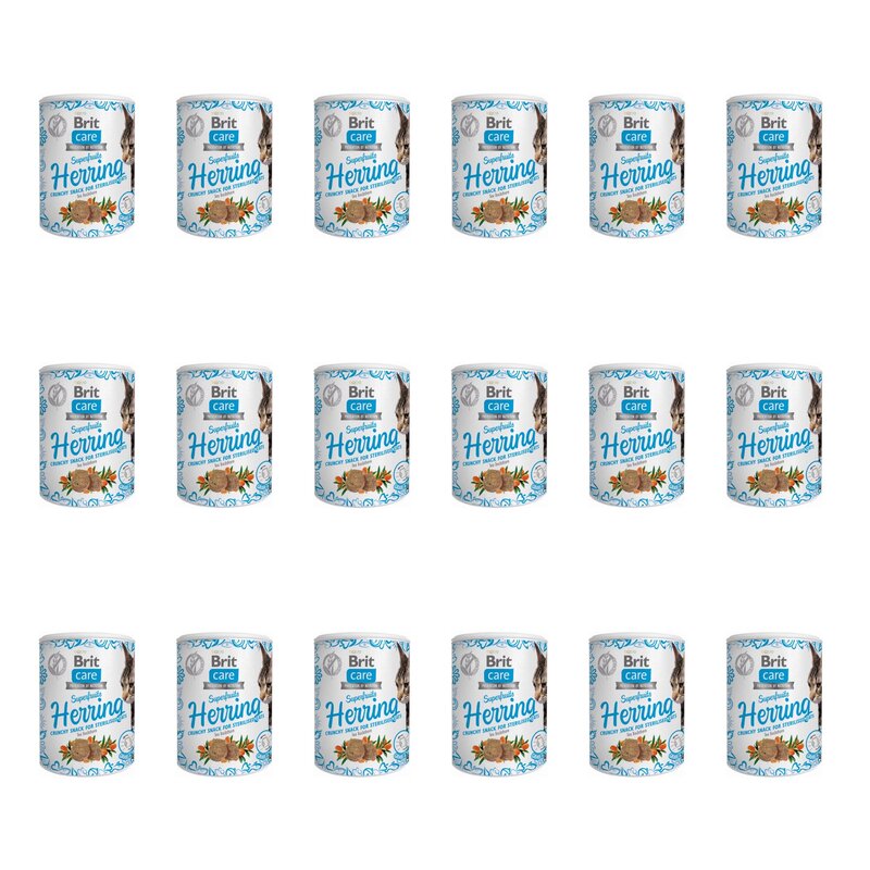 Karma dla kota BRIT CARE Snack Superfruits Herring 18 x 100 g