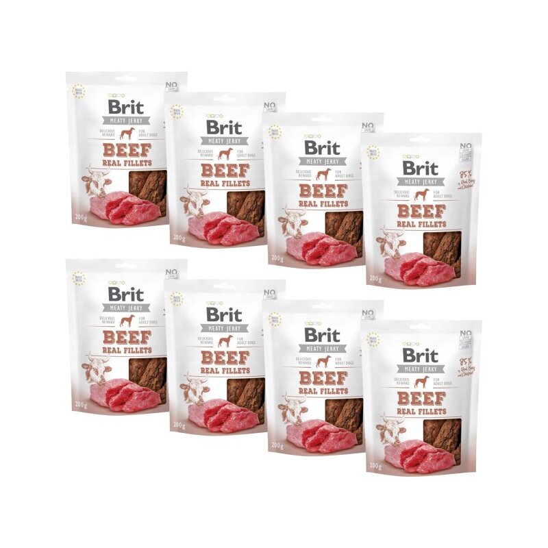 Przysmak dla psa BRIT Beef Real Fillets Wołowina z kurczakiem 8 x 200 g