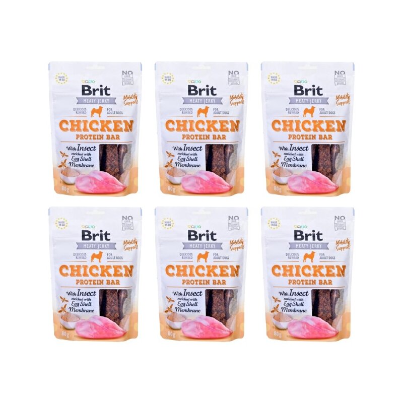 Przysmak dla psa BRIT Jerky Chicken with Insect Protein Bar 6 x 80 g