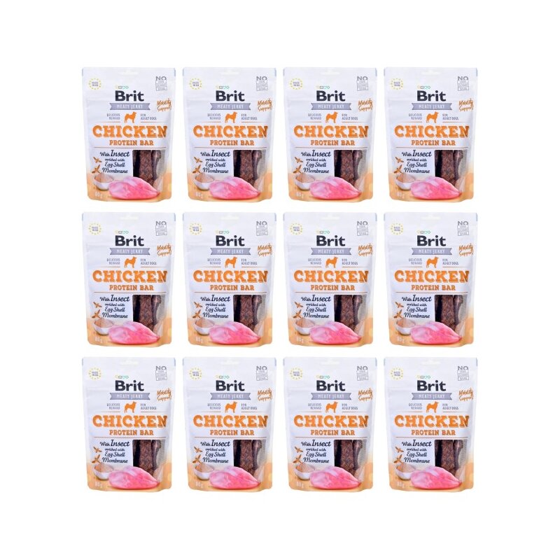 Przysmak dla psa BRIT Jerky Chicken with Insect Protein Bar 12 x 80 g