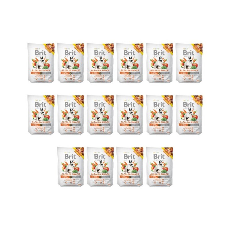 Przysmak dla gryzoni BRIT Animals Alfalfa Snack 16 x 100 g