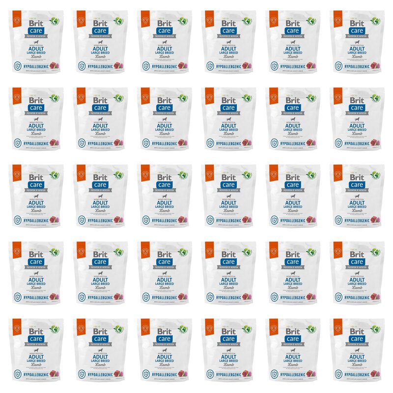 Karma dla psa BRIT CARE Hypoallergenic Jagnięcina z ryżem 30 x 1 kg