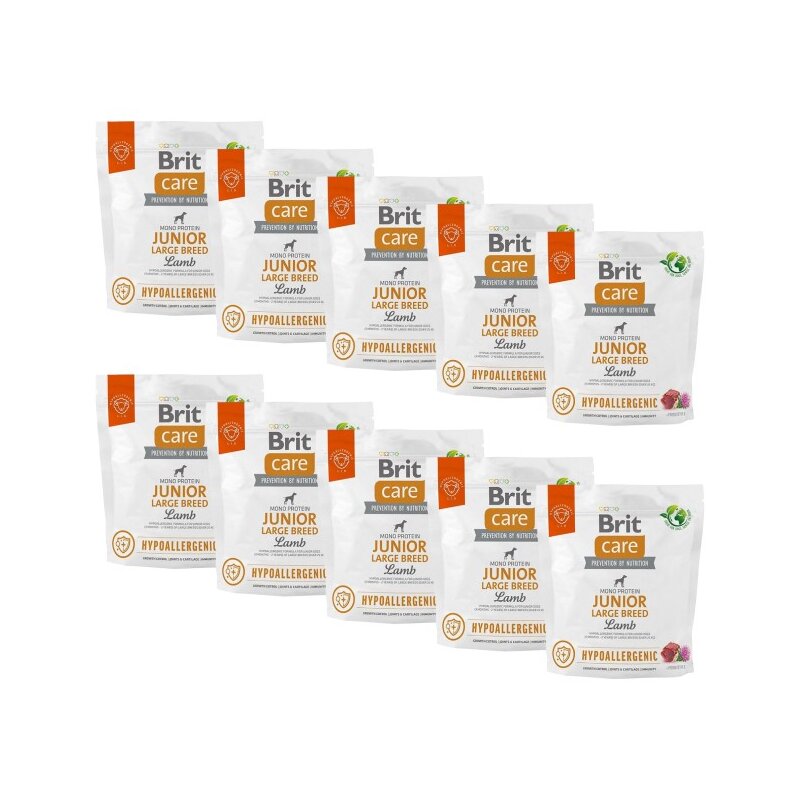 Karma dla psa BRIT Care Hypoallergenic Junior Jagnięcina z ryżem 10 x 1 kg