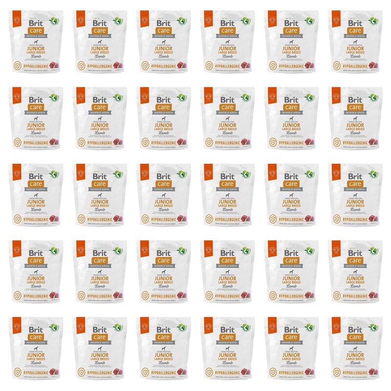 Karma dla psa BRIT Care Hypoallergenic Junior Jagnięcina z ryżem 30 x 1 kg