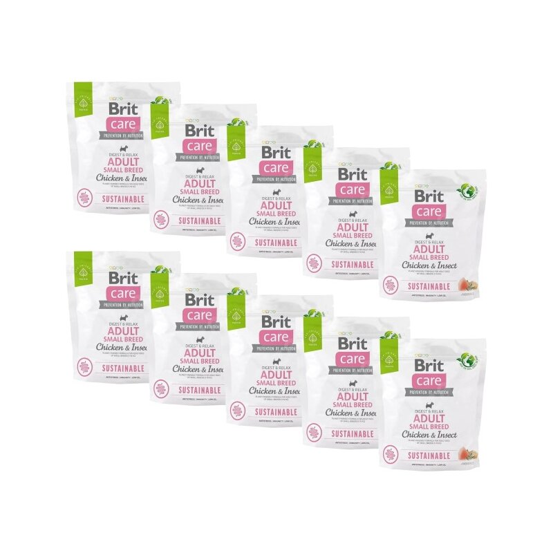 Karma dla psa BRIT CARE Sustainable Small Kurczak i owady 10 x 1 kg