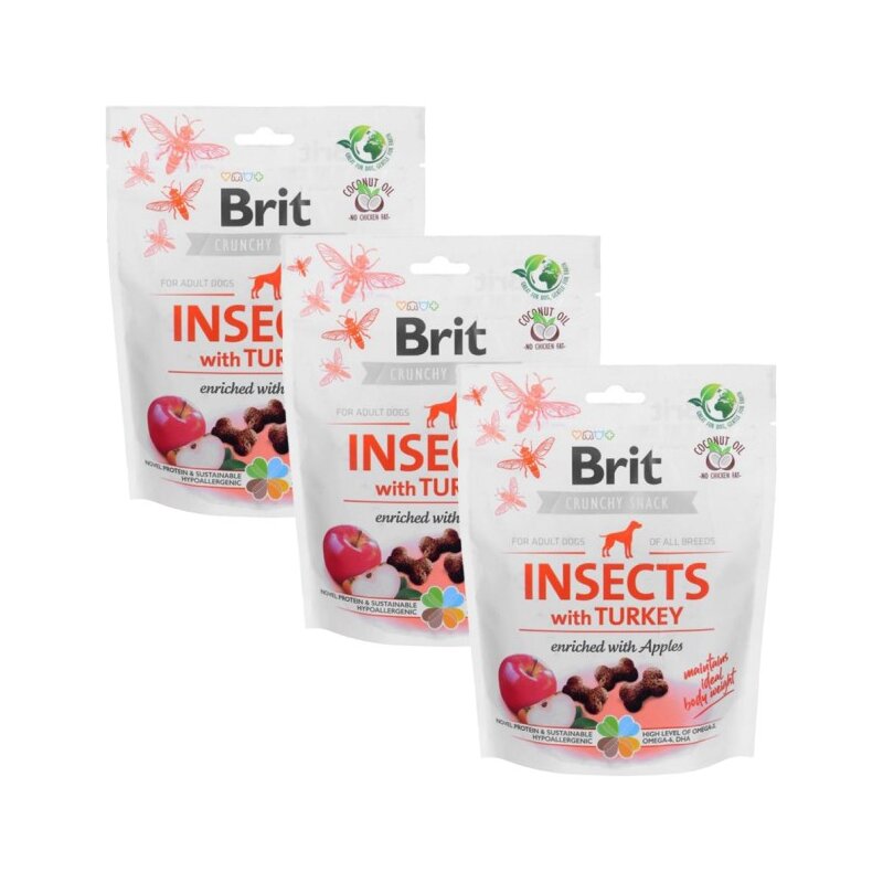 Przysmak dla psa BRIT Care Dog Insect&Turkey 3 x 200 g