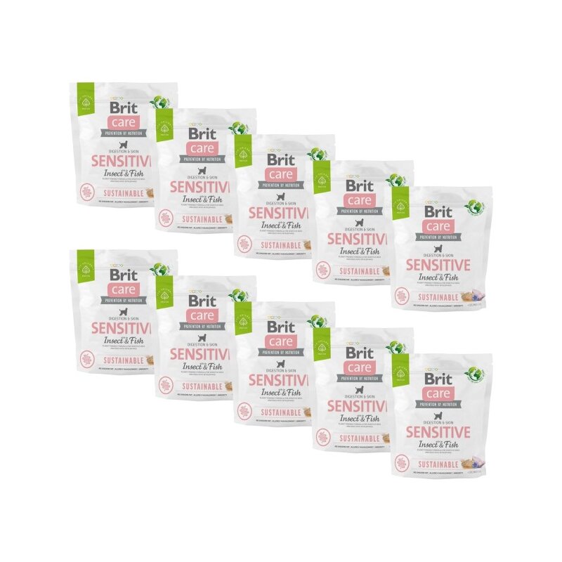 Karma dla psa BRIT Care Sustainable Sensitive Owady i ryba 10 x 1 kg