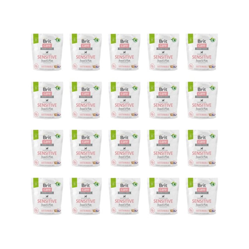 Karma dla psa BRIT Care Sustainable Sensitive Owady i ryba 20 x 1 kg