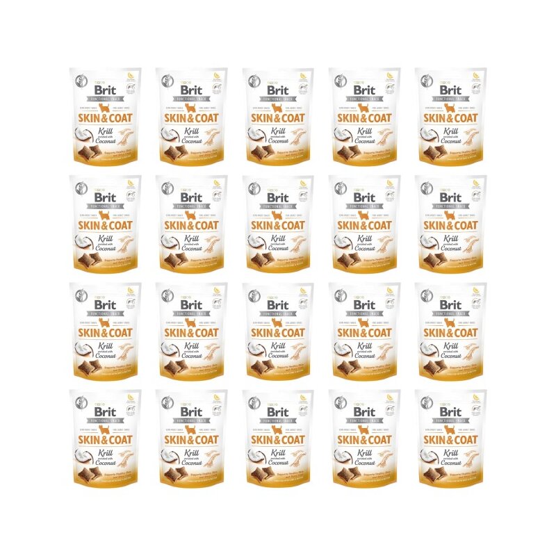 Przysmak dla psa BRIT CARE Dog Functional Snack Skin&Coat Kryl z kokosem 20 x 150g