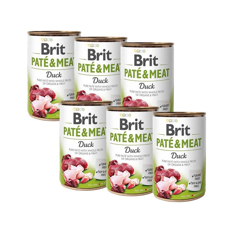 Karma dla psa BRIT Paté & Meat Kaczka 6 x 800 g