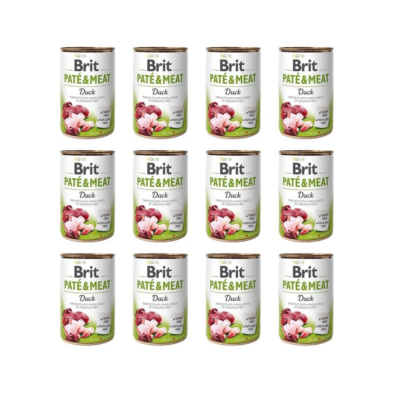 Karma dla psa BRIT Paté & Meat Kaczka 12 x 800 g