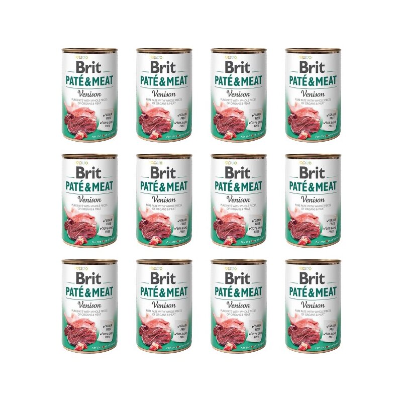 Karma dla psa BRIT Pate & Meat Jeleń 12 x 800 g