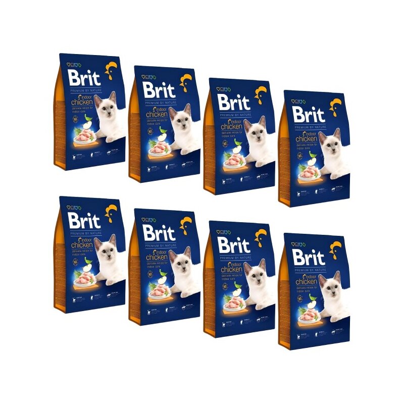 Karma dla kota BRIT Premium By Nature Indoor Kurczak 8 x 1.5 kg