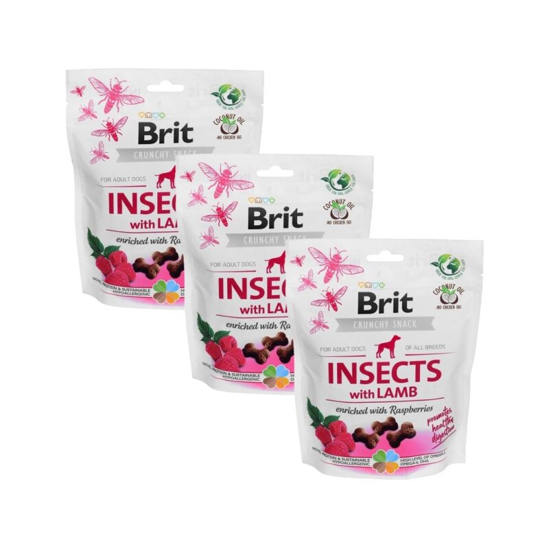Przysmak dla psa BRIT CARE Dog Insect&Lamb 3 x 200 g