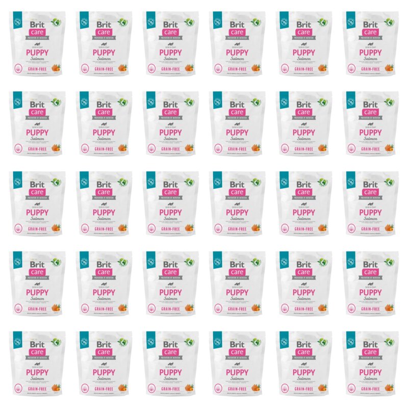 Karma dla psa BRIT Care Grain-Free Puppy Łosoś 30 x 1 kg