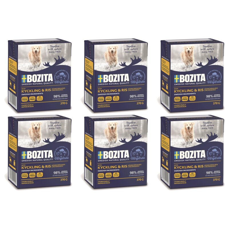 Karma dla psa BOZITA Kurczak z ryżem w galaretce 6 x 370 g