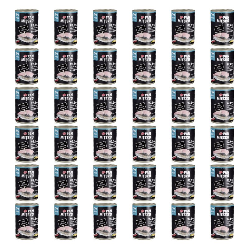 Karma dla psa PAN MIĘSKO Indyk z dorszem 36 x 400 g