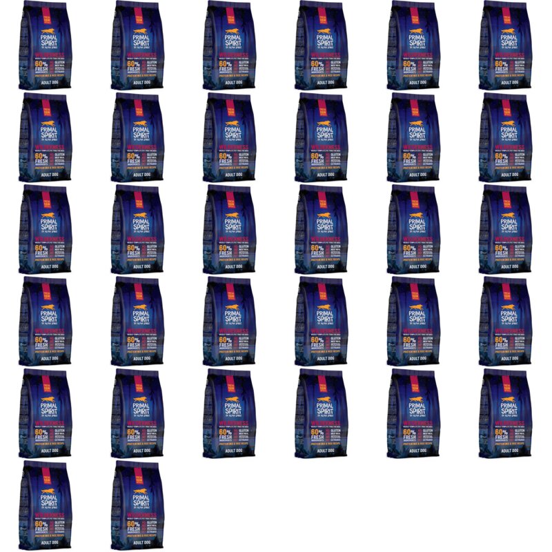 Karma dla psa półwilgotna PRIMAL SPIRIT Wilderness Kurczak z wieprzowiną i rybą 32 x 1 kg