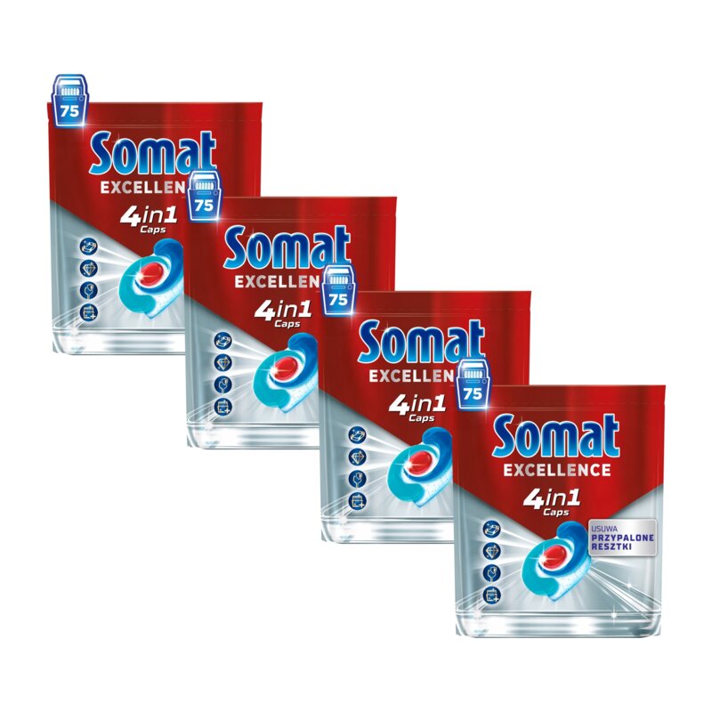 Kapsułki do zmywarki SOMAT Excellence 4w1 - 300 szt.