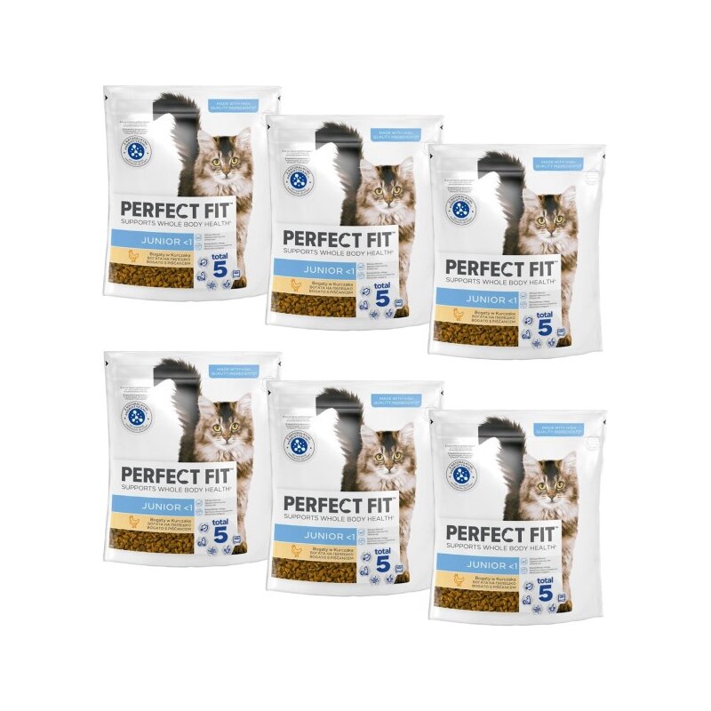 Karma dla kota PERFECT FIT Junior Kurczak 6 x 750 g