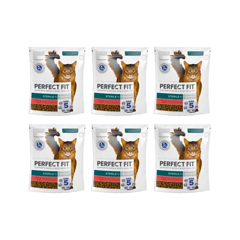 Karma dla kota PERFECT FIT Sterile Wołowina 6 x 750 g