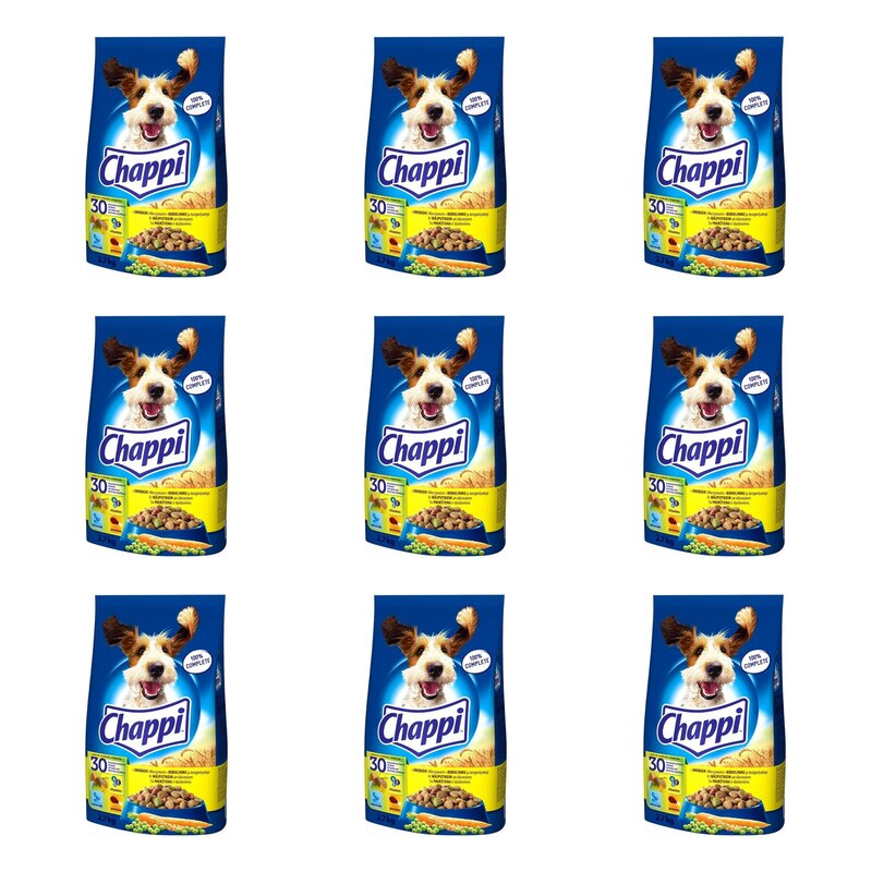 Karma dla psa CHAPPI Drób z warzywami 9 x 2.7 kg