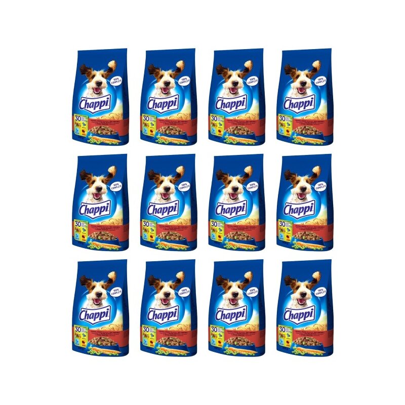 Karma dla psa CHAPPI Wołowina z drobiem i warzywami 12 x 500 g