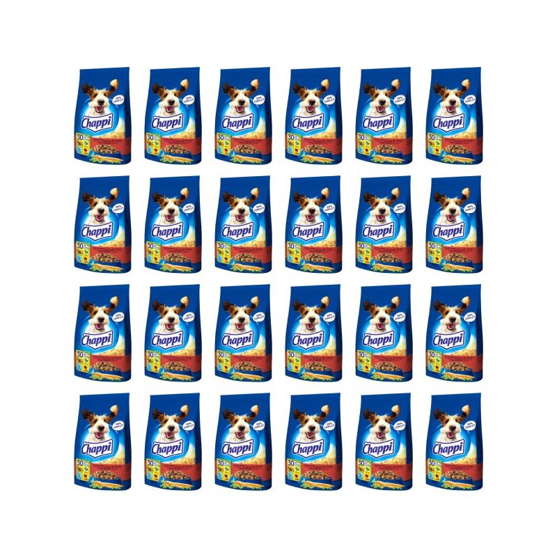 Karma dla psa CHAPPI Wołowina z drobiem i warzywami 24 x 500 g