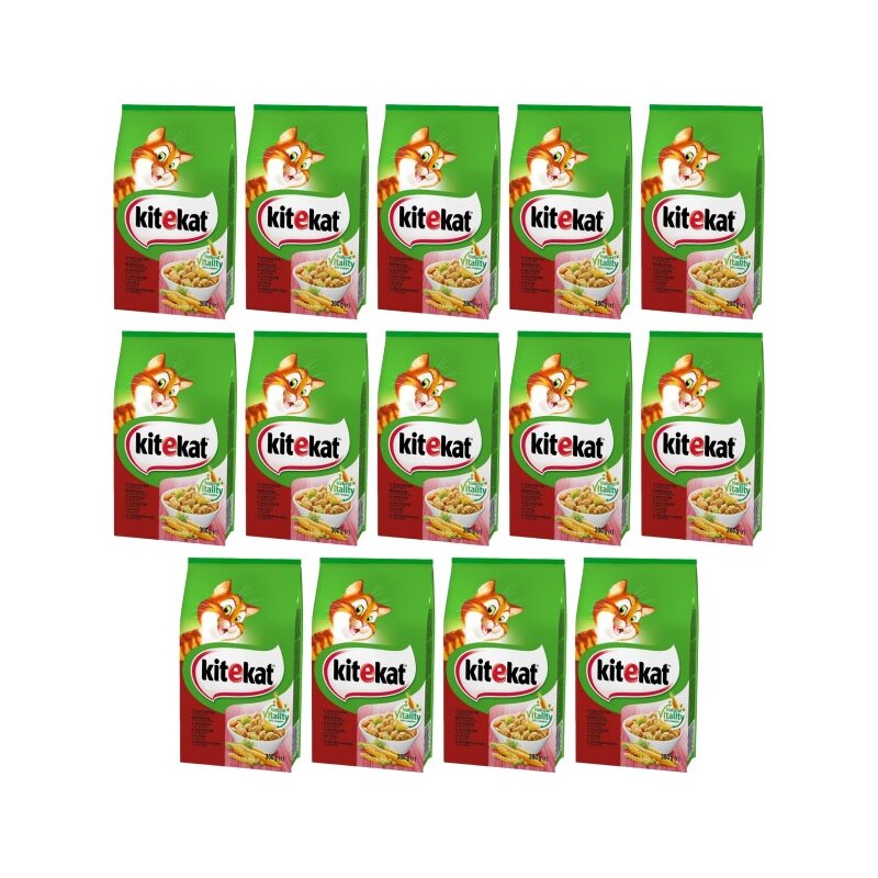 Karma dla kota KITEKAT Wołowina z warzywami 14 x 300 g