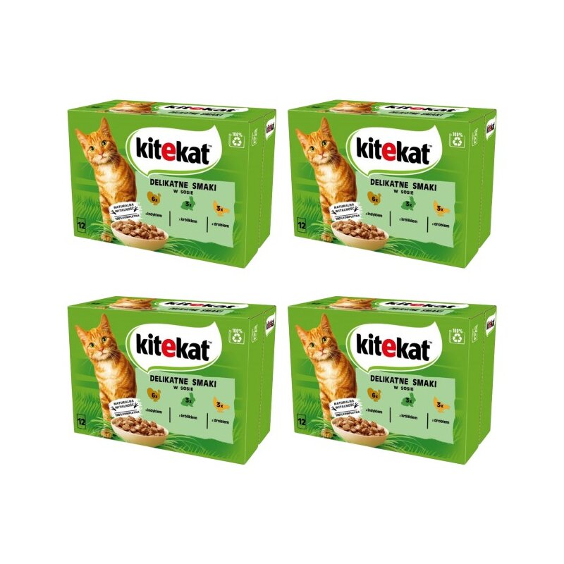 Karma dla kota KITEKAT Delikatne Smaki 48 x 85 g