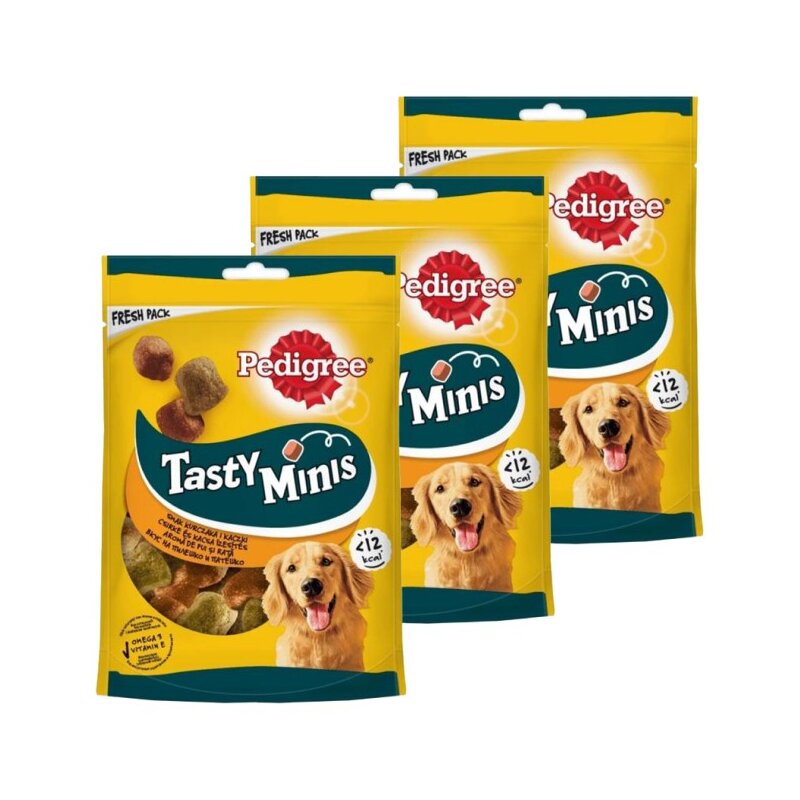 Przysmak dla psa PEDIGREE Tasty Minis Kurczak i kaczka 3 x 130 g