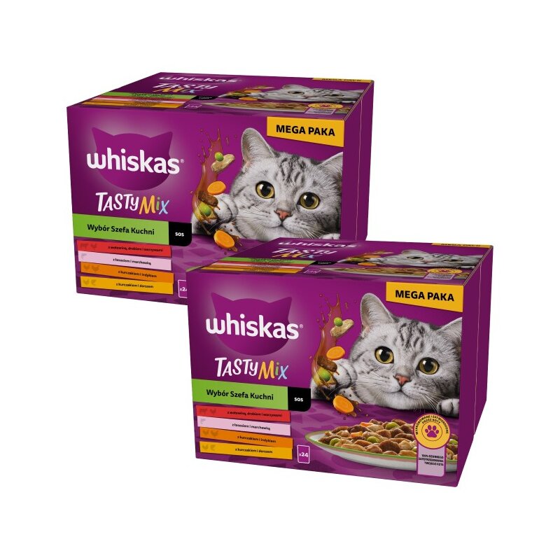 Karma dla kota WHISKAS Wybór Szefa Kuchni Mix Smaków (48 x 85 g)