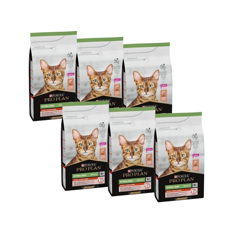 Karma dla kota PURINA Pro Plan Sterilised Vital Function Łosoś 6 x 1.5 kg