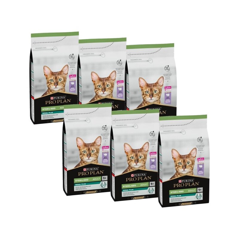 Karma dla kota PURINA Pro Plan Sterilised Renal Plus Indyk 6 x 1.5 kg